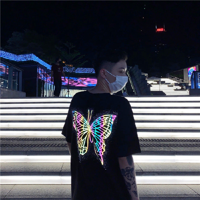 Reflective Giant Butterfly Oversize T-Shirt