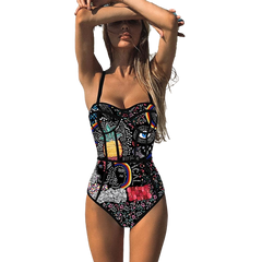 Aesthetic Fractal Push Up Monokini