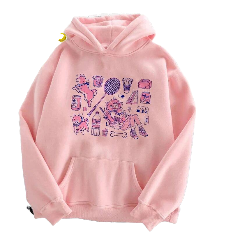 Girl Dog Kawaii Hoodie