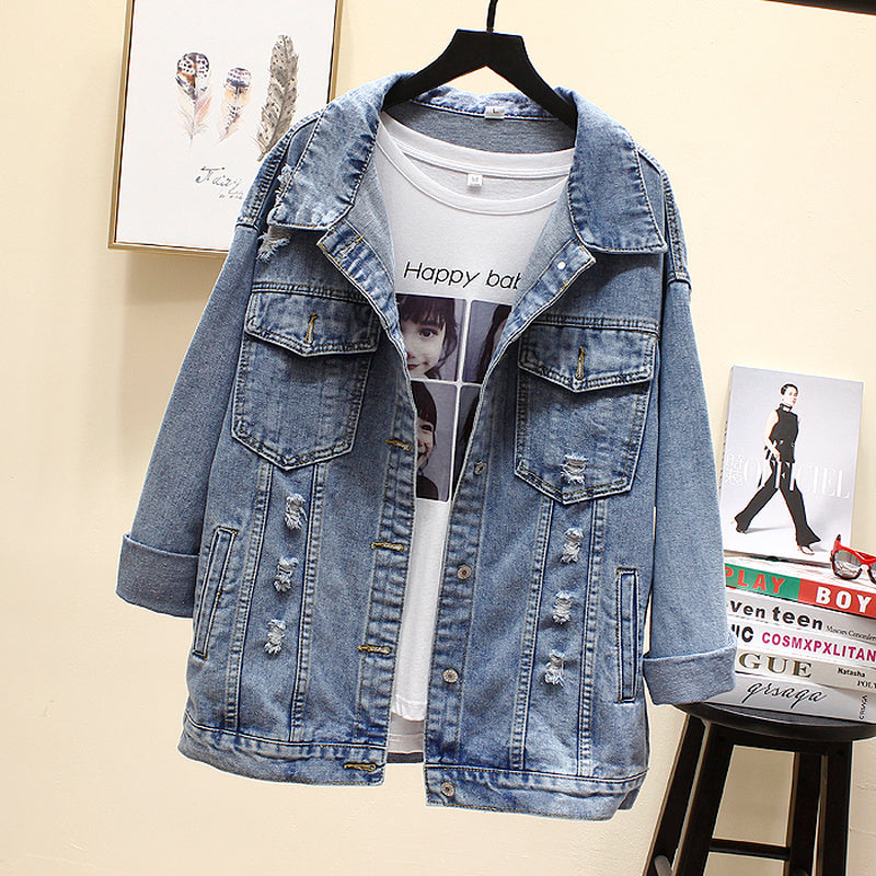 Pretty Girl Ripped Denim Jacket