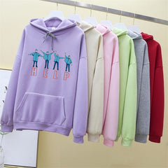 Pastel Color HELP Hoodie