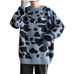 Cow Print Oversize Sweater