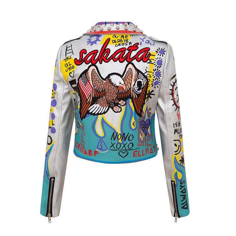 SAKATA Motorcycle PU Vegan Leather Jacket