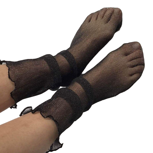 Mid-Tube Sheer Mesh Thin Socks