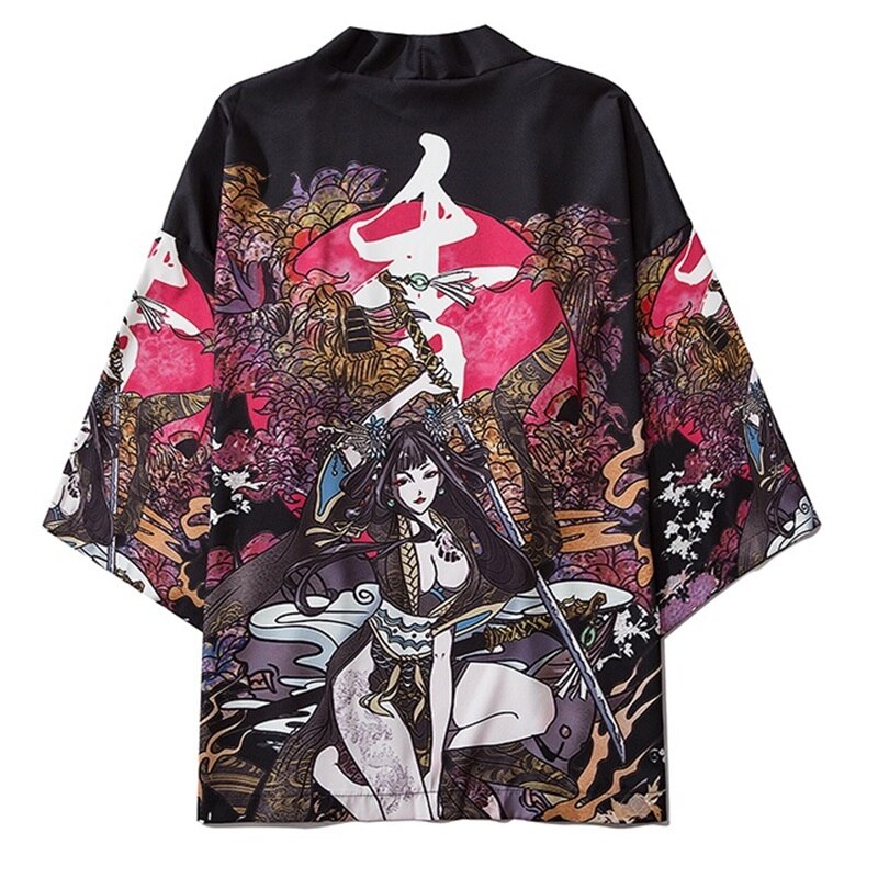 Samurai Girl 3/4 Sleeve Kimono