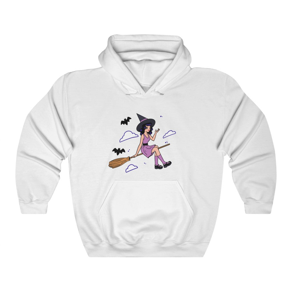 Witch In Broom Hoodie