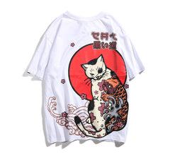 Asian street design Cat&Koi T-shirt