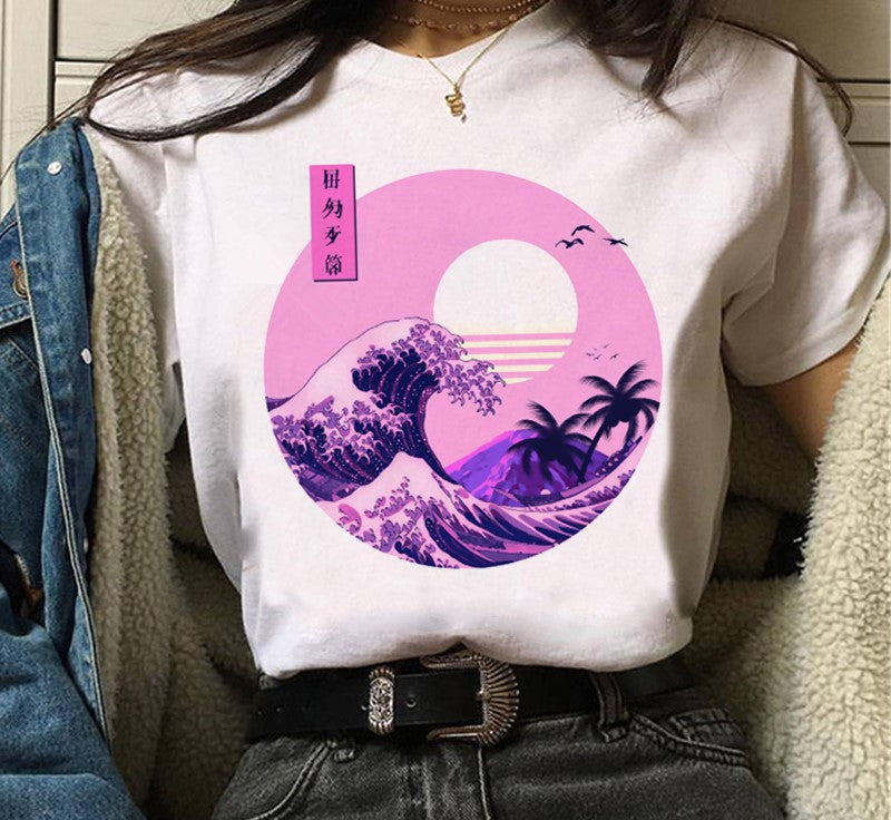 The Big Wave Style Vaporwave T-Shirt