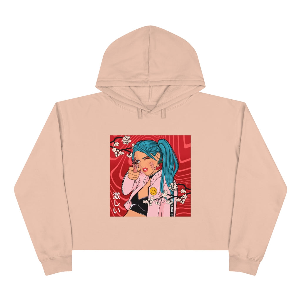 Danger girl Anime Crop Hoodie