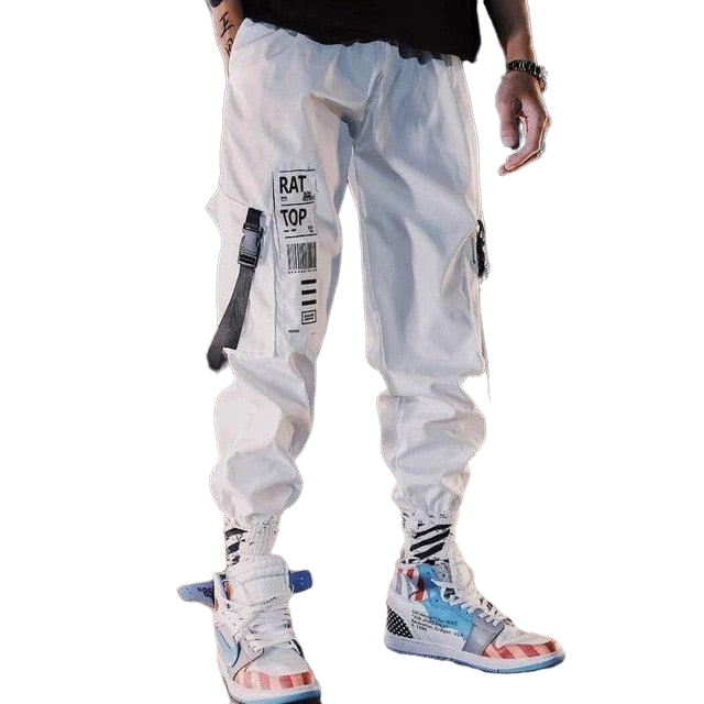 Black and White Cargo Pants