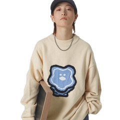 Loose Knitted Bear Sweatshirt