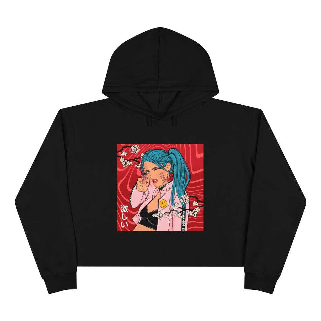 Danger girl Anime Crop Hoodie