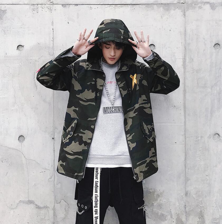 X CAMO Zipper Overcoat