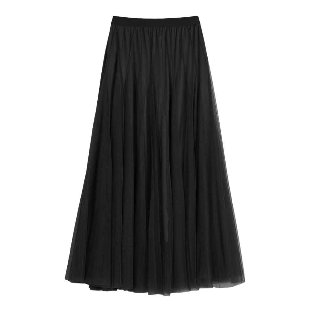 Solid Color Chiffon Skirt