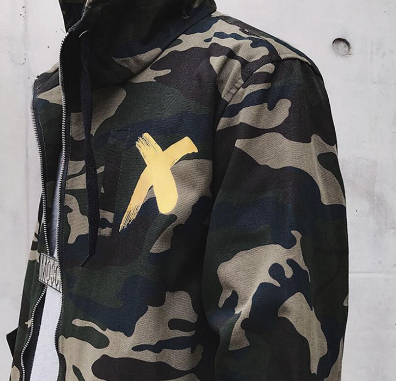 X CAMO Zipper Overcoat