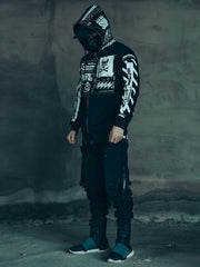 Cyberpunk Skull Post Apocalyptic Hoodie Zipper