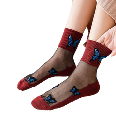 Butterfly Transparent Ankle Socks