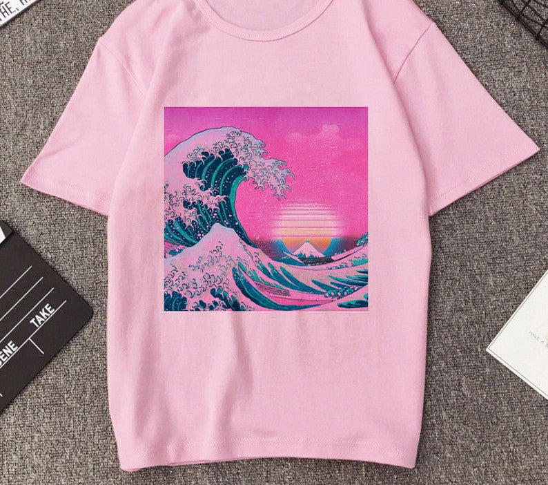 The Great Wave Vaporwave T-shirt