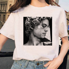 Michelangelo Art Vaporwave T-shirt