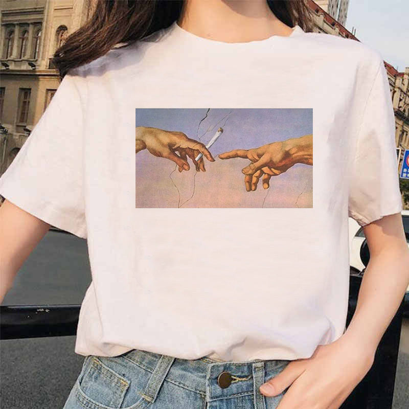 Michelangelo Art Vaporwave T-shirt