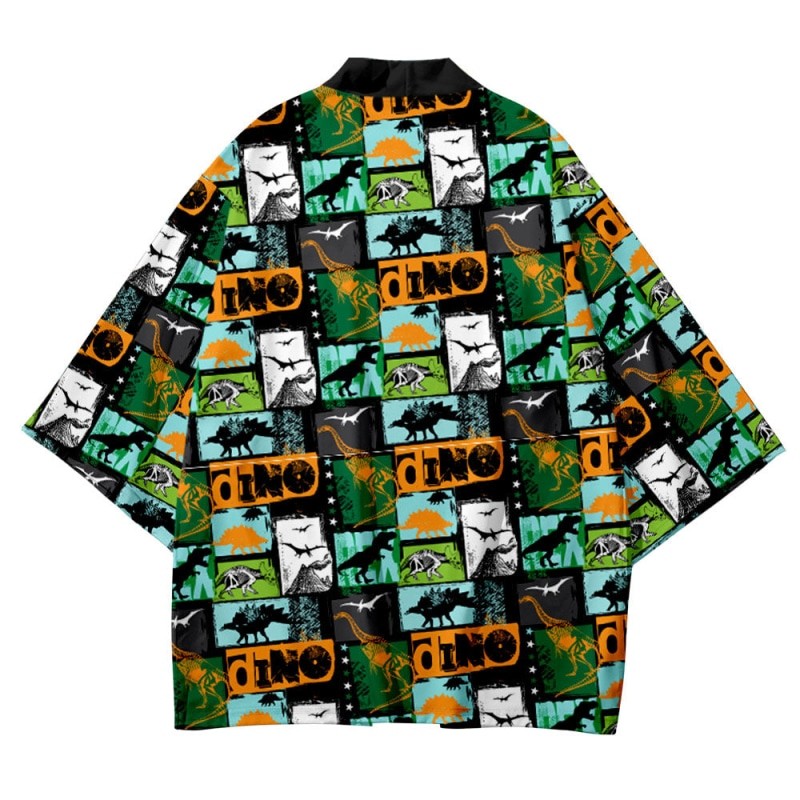 Dinosaur Cartoon Loose Kimono