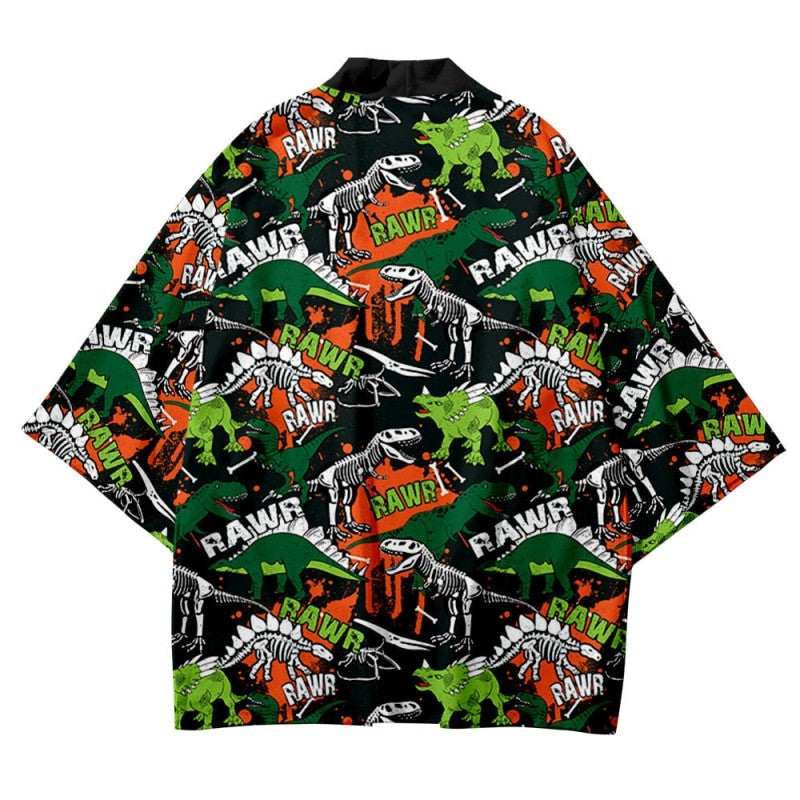 Dinosaur Cartoon Loose Kimono