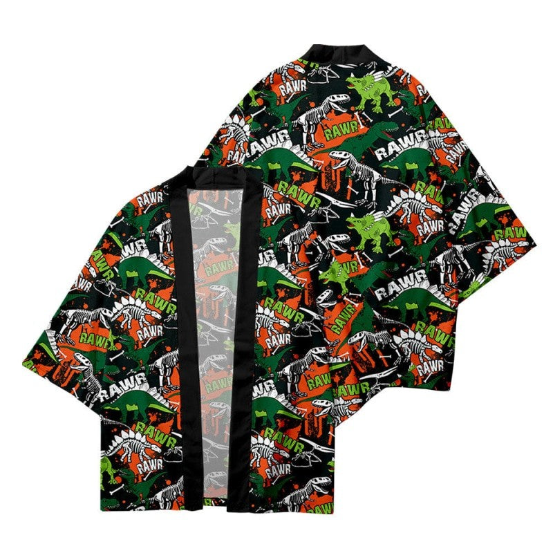 Dinosaur Cartoon Loose Kimono