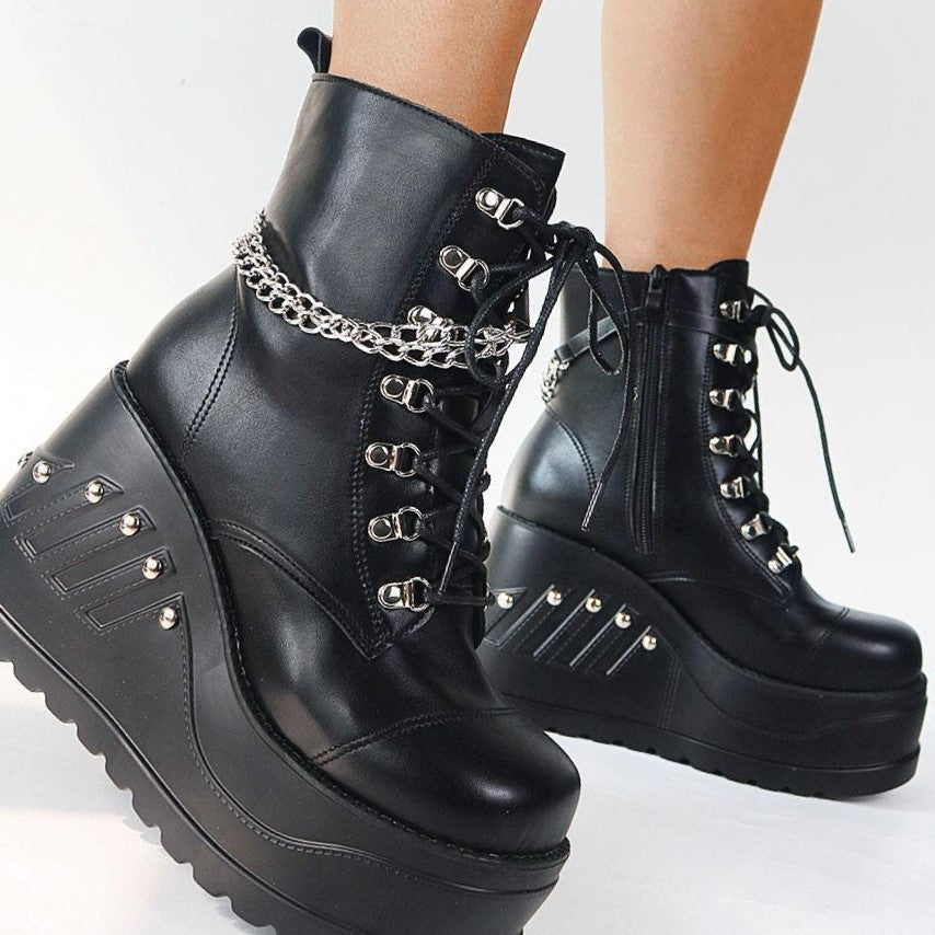 Goth Platform Fashion High Heels Sneaker