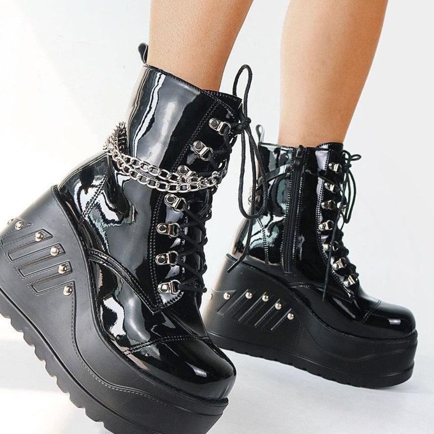 Goth Platform Fashion High Heels Sneaker