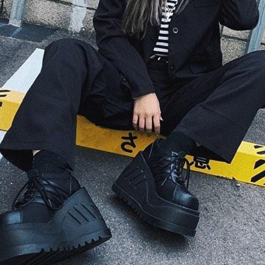 Goth Platform Fashion High Heels Sneaker