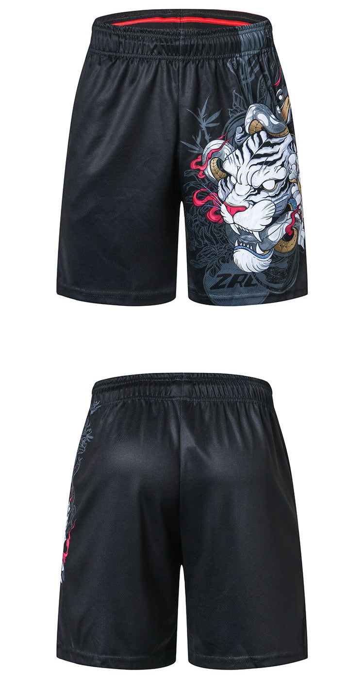 White Tiger And Crane Beach Shorts