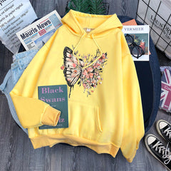 Giant Floral Butterfly Hoodie