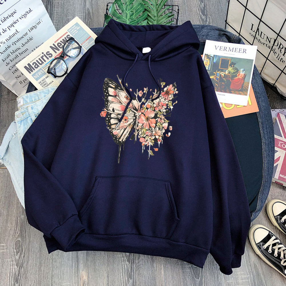 Giant Floral Butterfly Hoodie