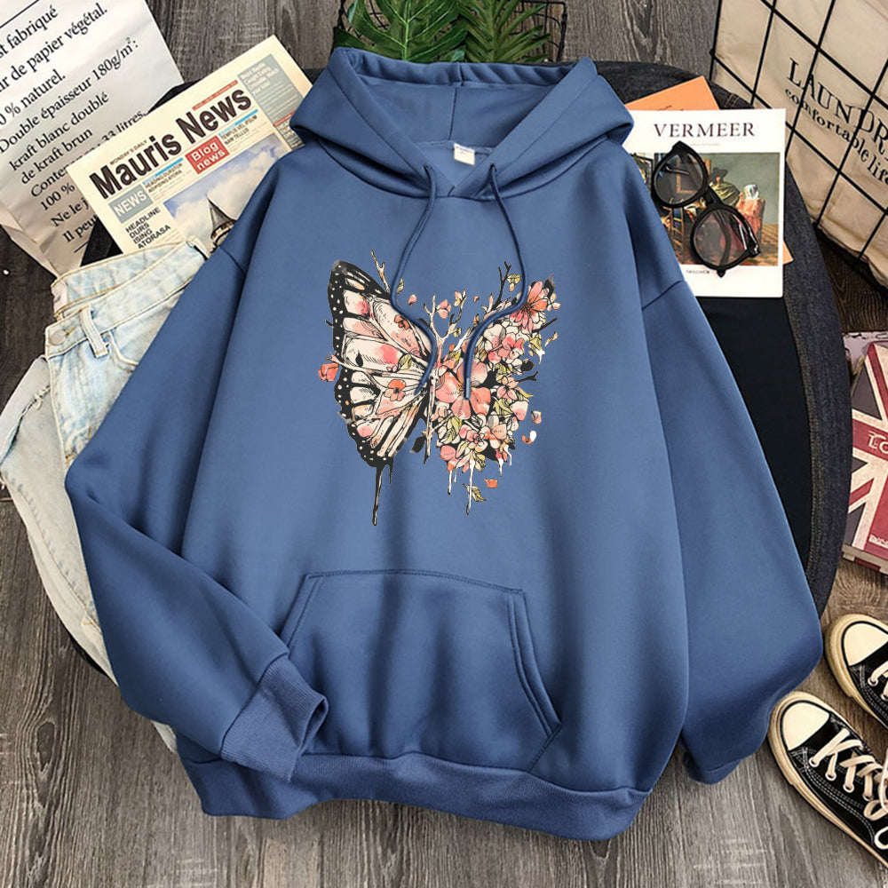 Giant Floral Butterfly Hoodie