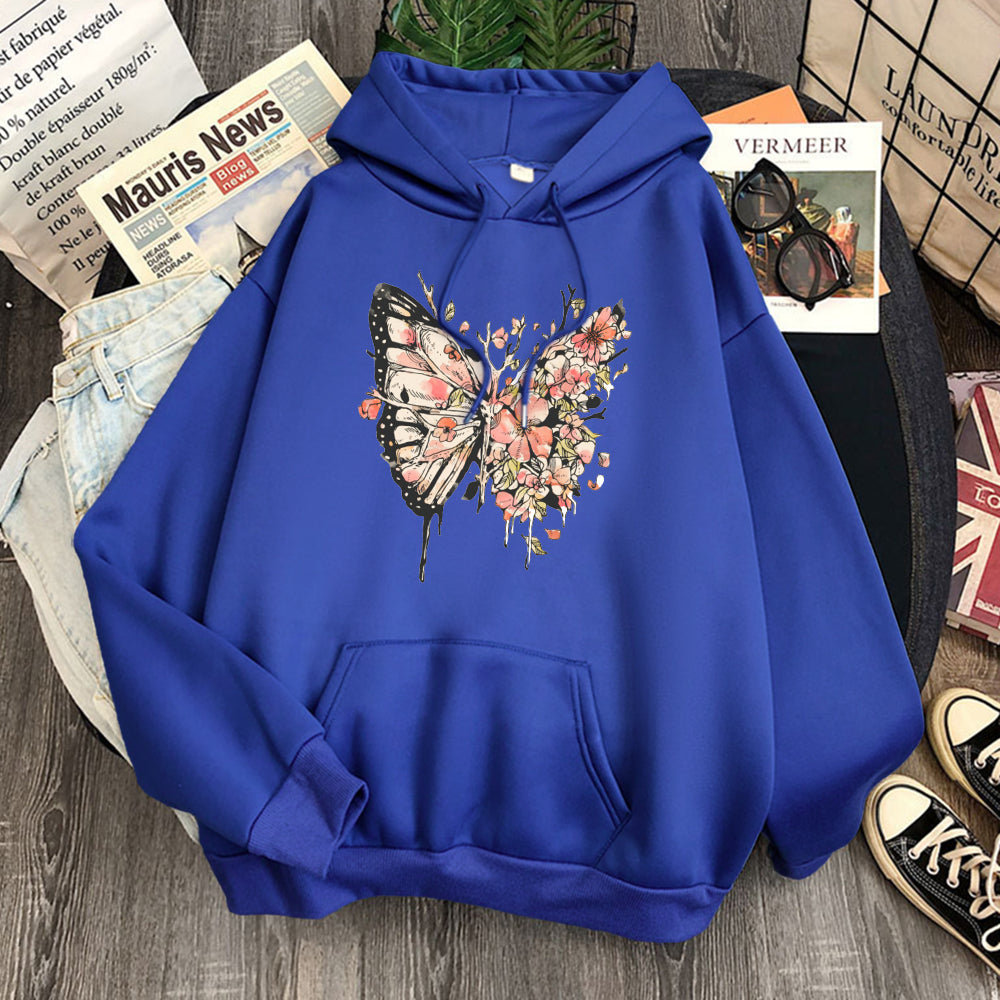 Giant Floral Butterfly Hoodie