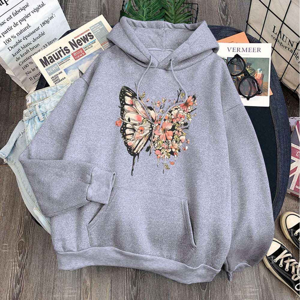 Giant Floral Butterfly Hoodie