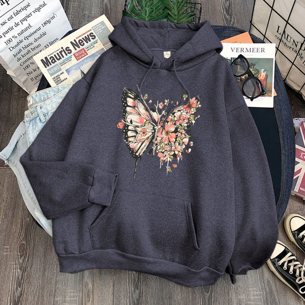 Giant Floral Butterfly Hoodie