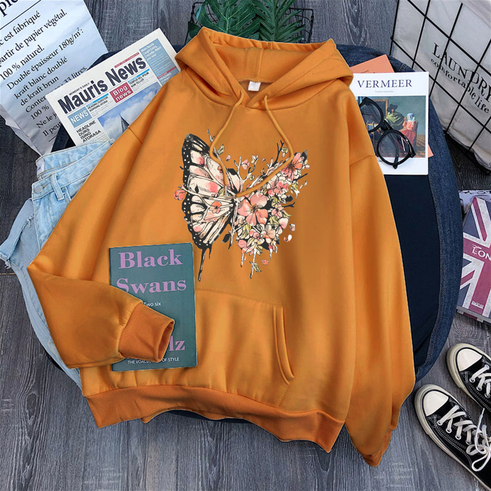 Giant Floral Butterfly Hoodie