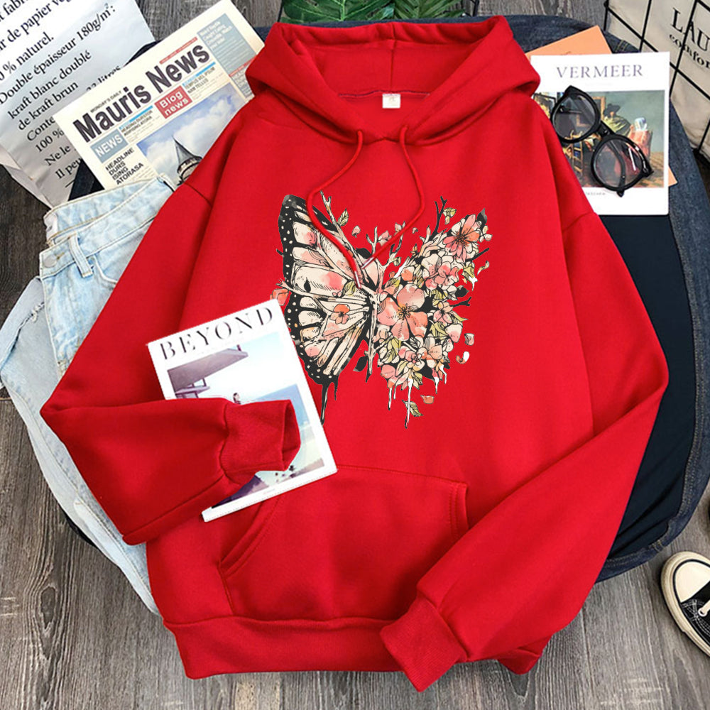 Giant Floral Butterfly Hoodie