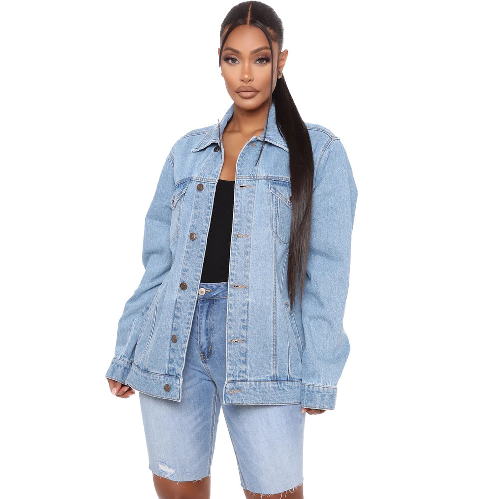 Crying Girl Printed Denim Jacket