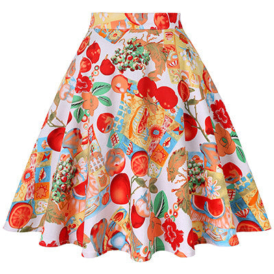 High Waist Flower Skirt