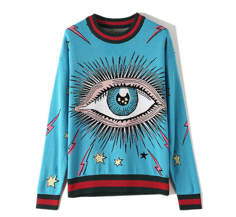 Big Eye Stars Knitted Sweater