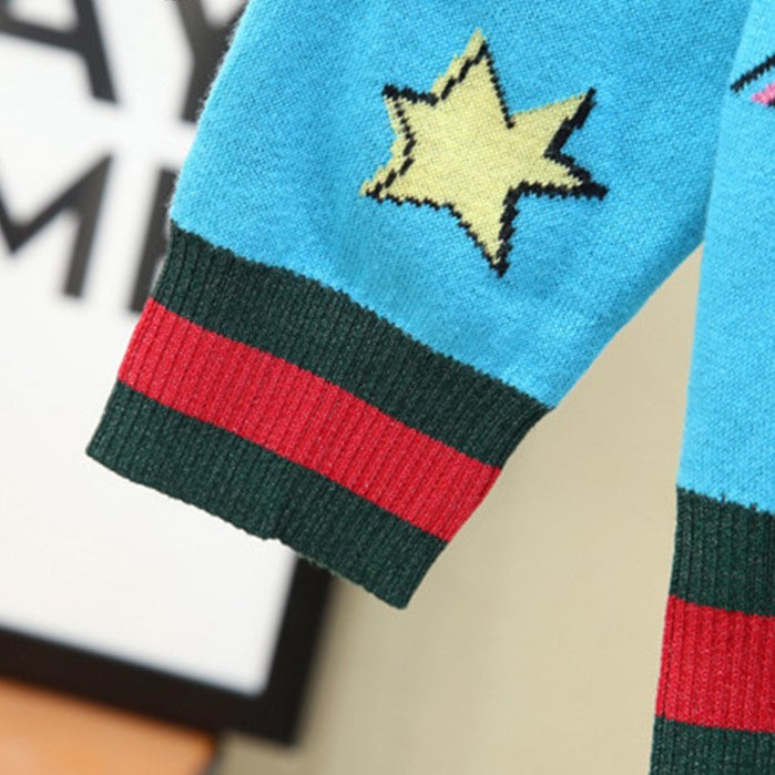 Big Eye Stars Knitted Sweater