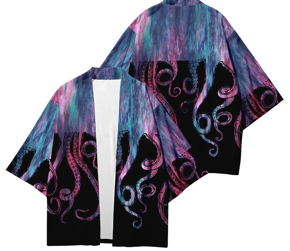 Octopus Japanese Style Kimono