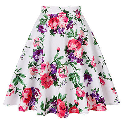 High Waist Flower Skirt