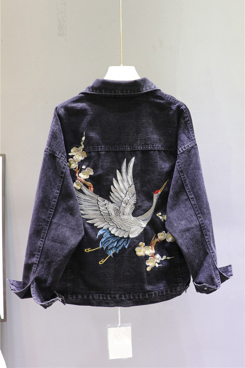 Japanese Crane Denim Jacket