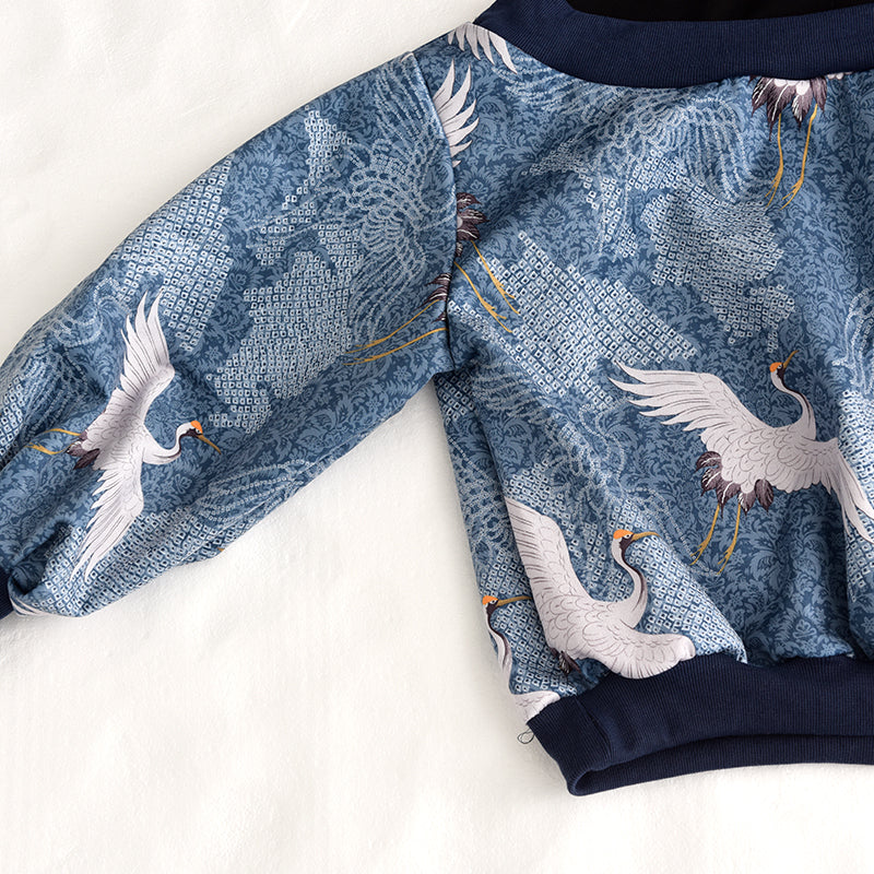 Crane Printed High Collar Sweatshirt