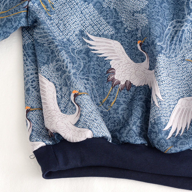 Crane Printed High Collar Sweatshirt