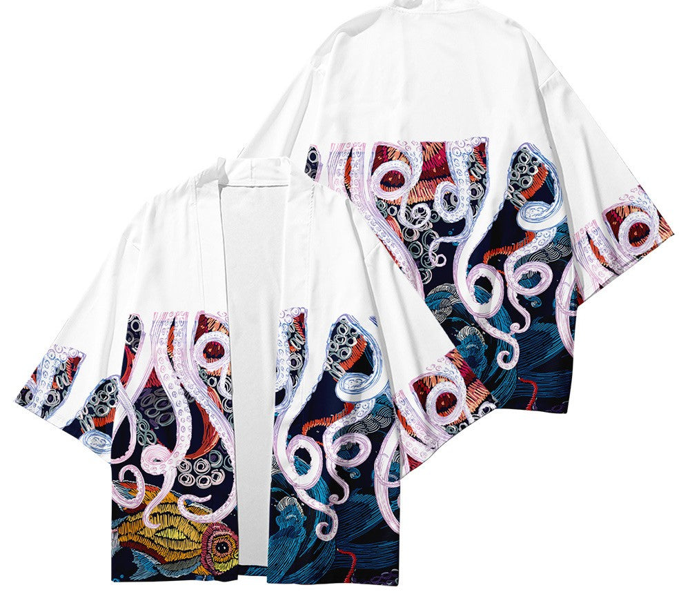 Octopus Japanese Style Kimono