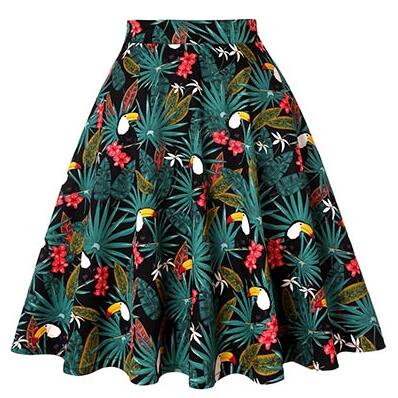 High Waist Flower Skirt